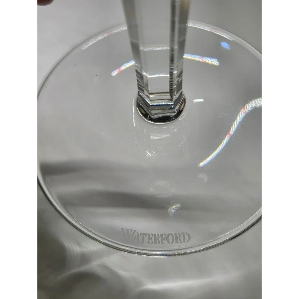 Waterford Crystal NEVE Wine Goblet Glass Water Signed 7.75
